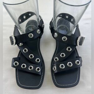 Brand new Jcrew grommet black sandals size 6.5